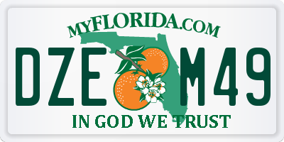 FL license plate DZEM49