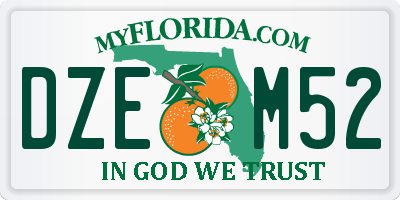 FL license plate DZEM52