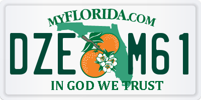 FL license plate DZEM61
