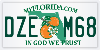 FL license plate DZEM68