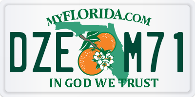 FL license plate DZEM71