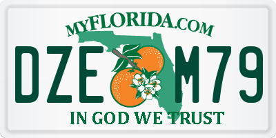 FL license plate DZEM79