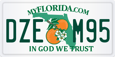 FL license plate DZEM95