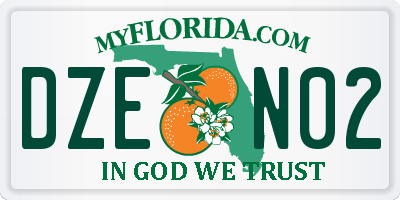 FL license plate DZEN02