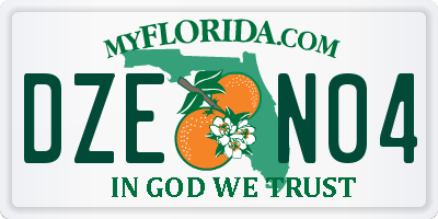 FL license plate DZEN04