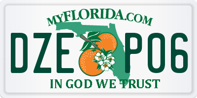 FL license plate DZEP06