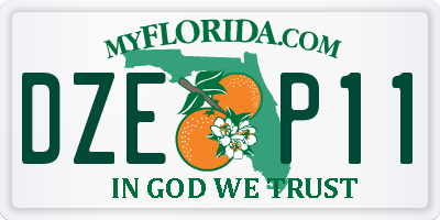 FL license plate DZEP11