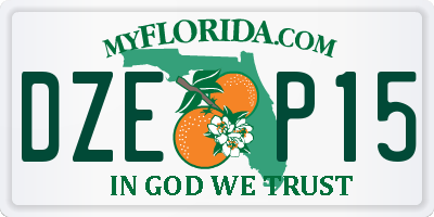 FL license plate DZEP15
