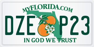 FL license plate DZEP23