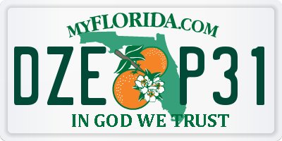 FL license plate DZEP31