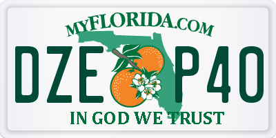 FL license plate DZEP40