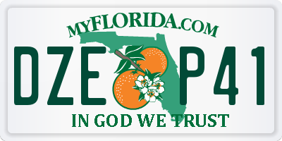 FL license plate DZEP41
