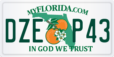 FL license plate DZEP43