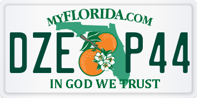FL license plate DZEP44