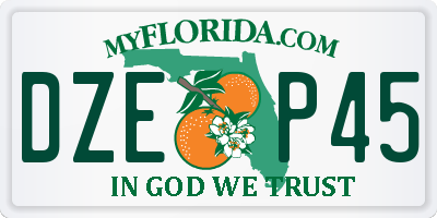 FL license plate DZEP45