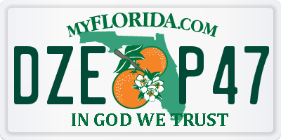 FL license plate DZEP47