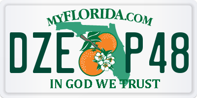 FL license plate DZEP48