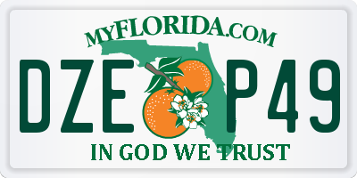 FL license plate DZEP49