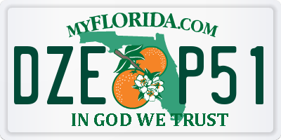FL license plate DZEP51
