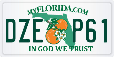 FL license plate DZEP61