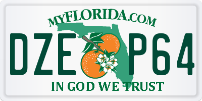 FL license plate DZEP64