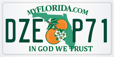 FL license plate DZEP71