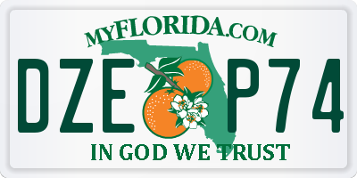 FL license plate DZEP74