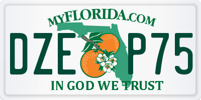 FL license plate DZEP75