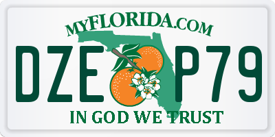 FL license plate DZEP79