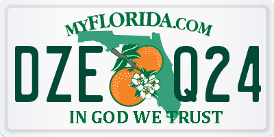 FL license plate DZEQ24