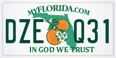FL license plate DZEQ31