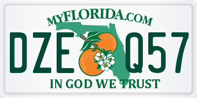FL license plate DZEQ57