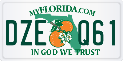 FL license plate DZEQ61