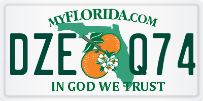 FL license plate DZEQ74