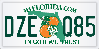 FL license plate DZEQ85