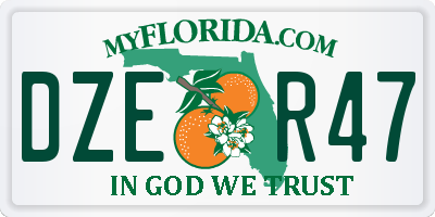 FL license plate DZER47