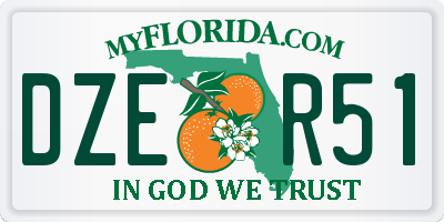 FL license plate DZER51