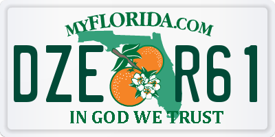 FL license plate DZER61