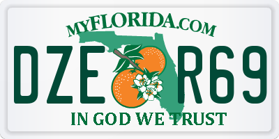 FL license plate DZER69