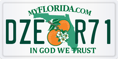 FL license plate DZER71