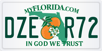FL license plate DZER72