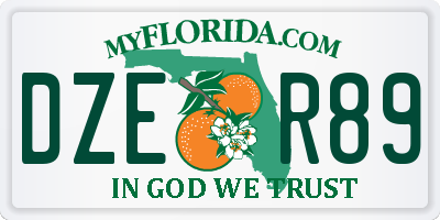 FL license plate DZER89