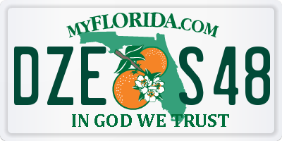 FL license plate DZES48