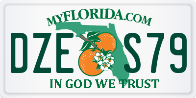 FL license plate DZES79