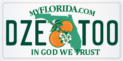 FL license plate DZET00