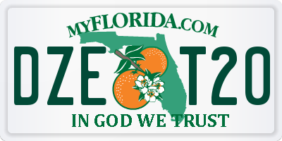 FL license plate DZET20