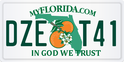FL license plate DZET41