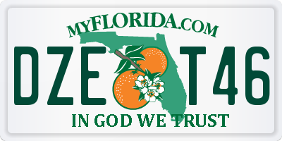 FL license plate DZET46