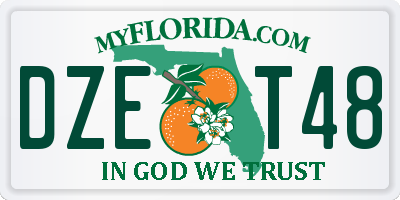 FL license plate DZET48