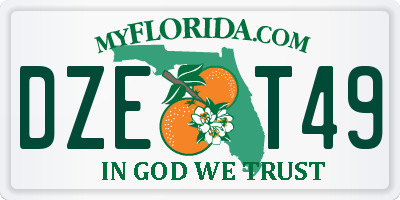 FL license plate DZET49